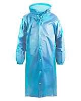 Плащ-дождевик Komfi 70х118см на кнопках с капюшоном голубой