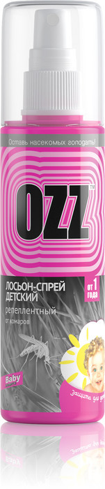 OZZ Baby от 1 года Лосьон-спрей детский репеллентный 100мл
