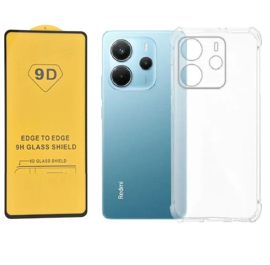 Чехол-накладка + защитное стекло для Xiaomi Redmi Note 14