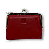Женский кошелёк «Поцелуй»: вместительный и стильный (тёмно-красный), фото 3