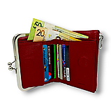 Женский кошелёк «Поцелуй»: вместительный и стильный (тёмно-красный), фото 6