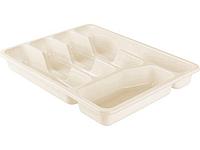 Лоток для столовых приборов 33х26см молочный туман PLAST TEAM