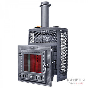 Печь для бани AVANGARD ЗК 25 (М) Ураган круглая сетка