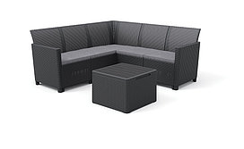 Набор садовой мебели (угловой диван, столик) Elodie, графит