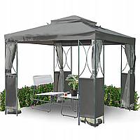 Шатер (газебо) Springhouse Barcelona 2.5X2.5M с москитной сеткой, графит