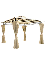 Шатер (газебо) Springhouse Madrid 3X3M с боковыми стенками, песочный