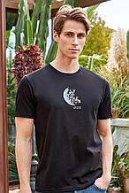 Футболка мужская черная 182,188/104 BERRAK 4114