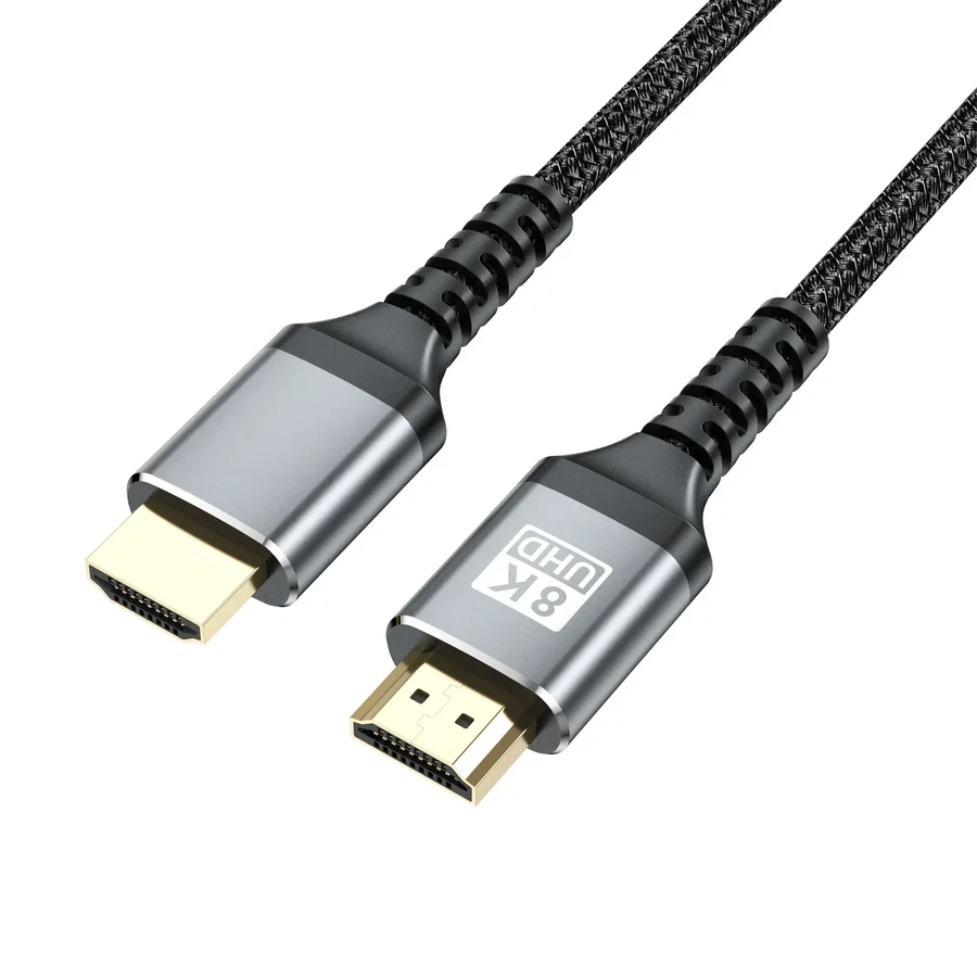 Кабель HDMI v2.1 Premium PRO UltraHD 8K 60Гц / 4K 120Гц, поддержка HDR, ARC, 48 Гбит/с, в оплетке, 1 метр, фото 1