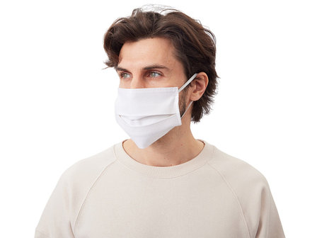 Маска для лица многоразовая из хлопка, белый, фото 2