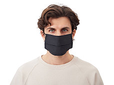 Маска для лица многоразовая из хлопка, черный, фото 2