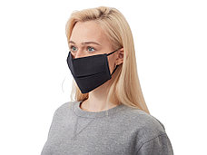 Маска для лица многоразовая из хлопка, черный, фото 3