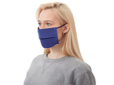 Маска для лица многоразовая из хлопка, синий, фото 3