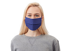 Маска для лица многоразовая из хлопка, синий, фото 2