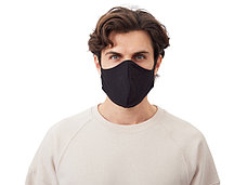 Маска для лица многоразовая с фиксаторами, черная, фото 2