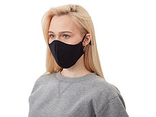 Маска для лица многоразовая с фиксаторами, черная, фото 3