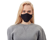 Маска для лица многоразовая с фиксаторами, черная, фото 2