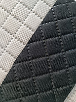 Ткань потолочная с термотиснением черная, светло-серая
