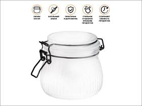 Банка для сыпучих продуктов стеклянная GRACE (Грейс) 500 мл, PERFECTO LINEA
