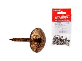 Гвозди декоративные Сфера 11 мм, 1.3х16 мм, Антик (50 шт в зип-локе) STARFIX