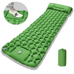 Туристический сверхлегкий матрас со встроенным насосом SLEEPING PAD и воздушной подушкой