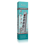 Сетевой фильтр c USB+Type C, 16А, 4 гнезда, c з/ш, с з/к, ПВС 3x1.0, 3.0 м, серый Smartbuy (SBSP-30C-G)