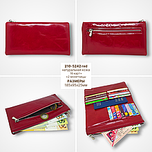 Женский кошелёк глянцевая кожа 210-5242 (красный)