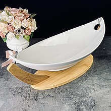 Lenardi 140-092 Овальное блюдо 42см на подставке BAMBOO Lenardi 140-092