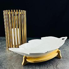 Блюдо 42см на подставке BAMBOO Lenardi 140-105