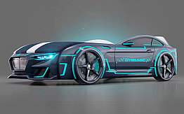 Кровать-машинка Dynamic-M неон - Чёрный (Romack)