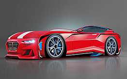 Кровать-машинка Boxter New - Красный (Romack)