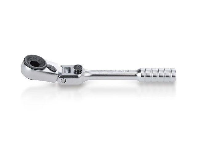 Трещотка 1/4" мини, 60зуб. 110мм, с шарниром TOPTUL