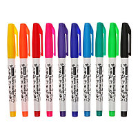 Набор маркеров для ткани 10 цветов, Luxor "Fabric", 1-2 мм, ПВХ, пулевидный, с европодвесом