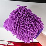 Варежка для мытья авто, микрофибра 24×19 см, МИКС, фото 3