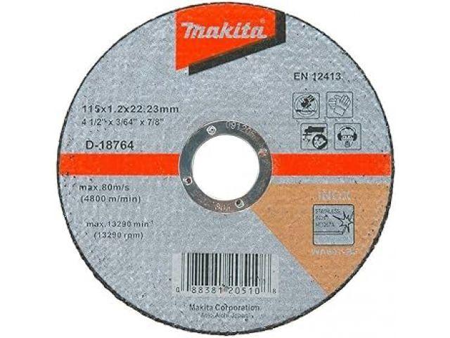Круг отрезной 115х1,2х22,23 мм для стали/нержавеющей стали плоский WA60T MAKITA