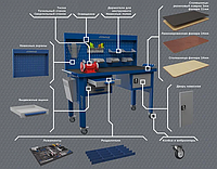 Стол для слесарных работ KronVuz Pro WP-1110T-SLD