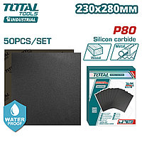 Бумага наждачная водостойкая P80 230x280мм TOTAL TAC008016 (50 шт)