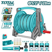Катушка со шлангом 20м и набором для полива TOTAL THHR20124