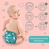Многоразовый подгузник «Зайка», 3-15 кг, зеленый, Крошка Я, фото 3