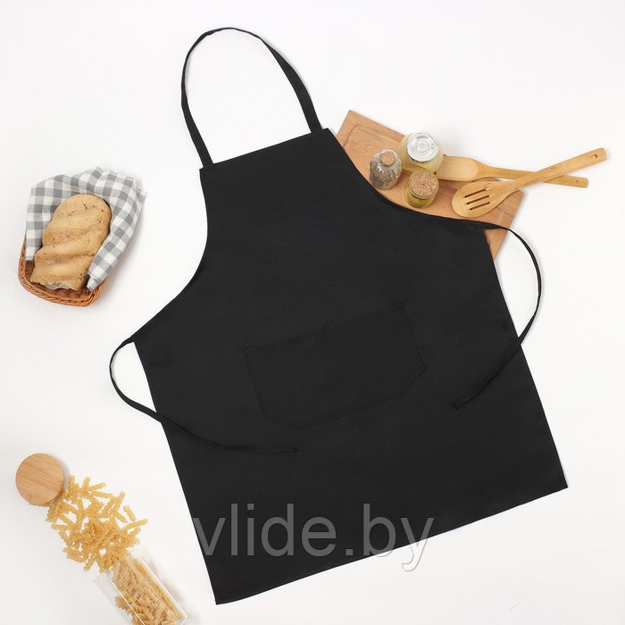 Фартук «Экономь и Я», чёрный, 65×75 см, 100% п/э