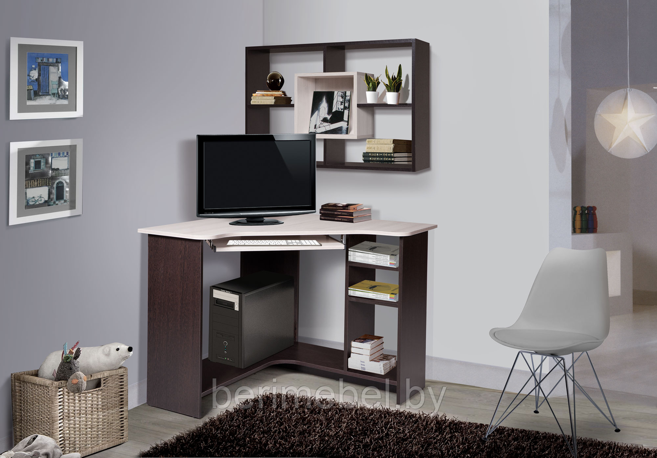 Стол "ТЕХНО" Мебель-Класс Венге/Ясень шимо светлый