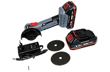 Угловая шлифмашина Мини аккумуляторная бесщеточная ProfiPower DGA-18B (диск 76 мм, 2 АКБ 2 А/ч, кейс) E0240, фото 2