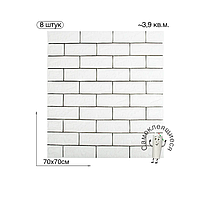 Моющиеся 3D панели  для стен и потолка "Классический кирпич" 700x770  8штук