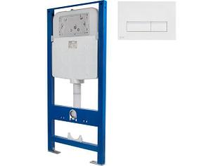 Инсталляционный сет 3 в 1 с кнопкой 312, AV Engineering (Кнопка - белая прямоугольная)