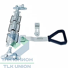 Замок штанговый (комплект) для штанги 22 мм с ручкой Delta, сталь оцинкованная, ТРУД