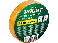 Изолента ПВХ 15ммх20м желтая ВОЛАТ