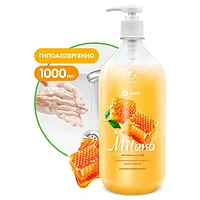 Крем-мыло жидкое увлажняющее "Milana молоко и мед" (флакон 1000 мл), GRASS