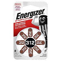 Слуховая батарейка ENERGIZER 312 AZ312DP8 Zinc Air BL.8