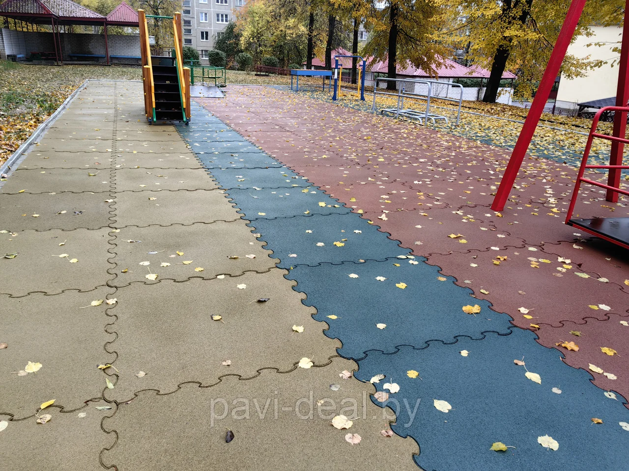 Плитка (маты) резиновая PAVINETTI 1080х1080 мм, с замком S-ПАЗЛ, толщиной 20, 2 сорт в ассортименте - фото 3 - id-p122517626