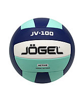 Волейбольный мяч Jogel JV-100 (5 размер, белый/синий/бирюзовый)