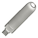 Флеш накопитель USB 3.0 + TYPE C Cupertino, металл, серебристый матовый, 32 GB, фото 2